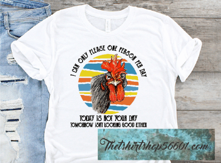 T-Shirt Please one person Rooster